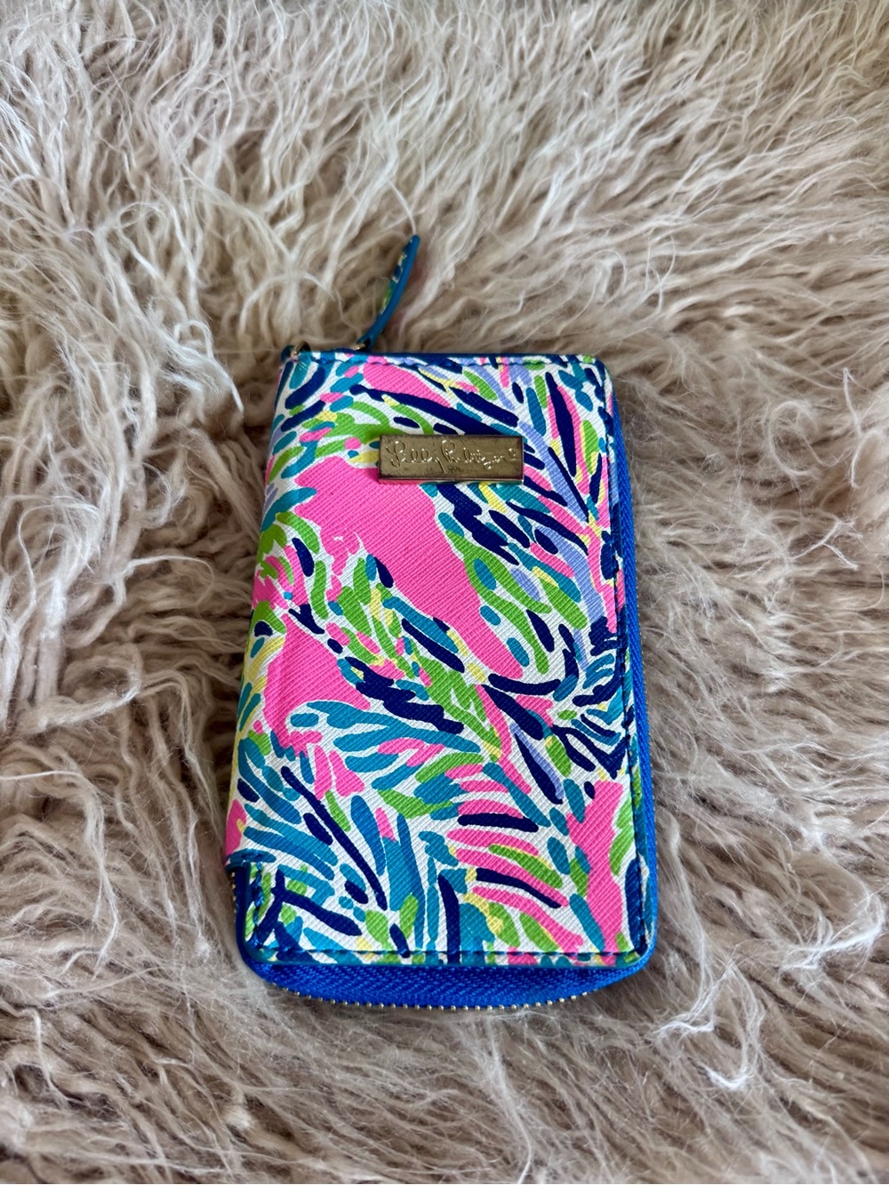 Lilly Pulitzer Pink Multi-Color Zip Wallet